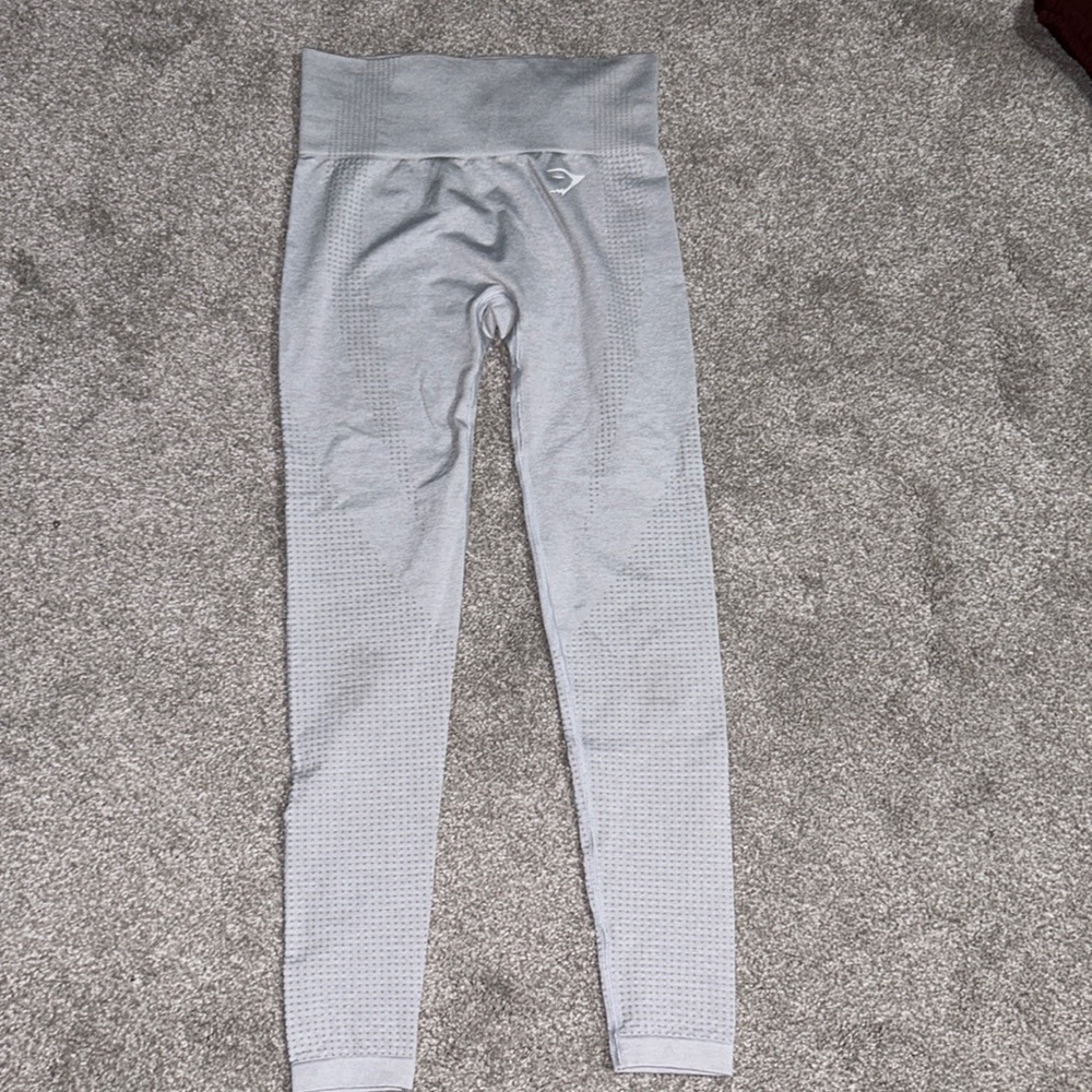 Gymshark grey leggings, slim fit